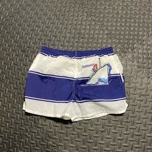 Fred Perry Blue and White Athletic Shorts